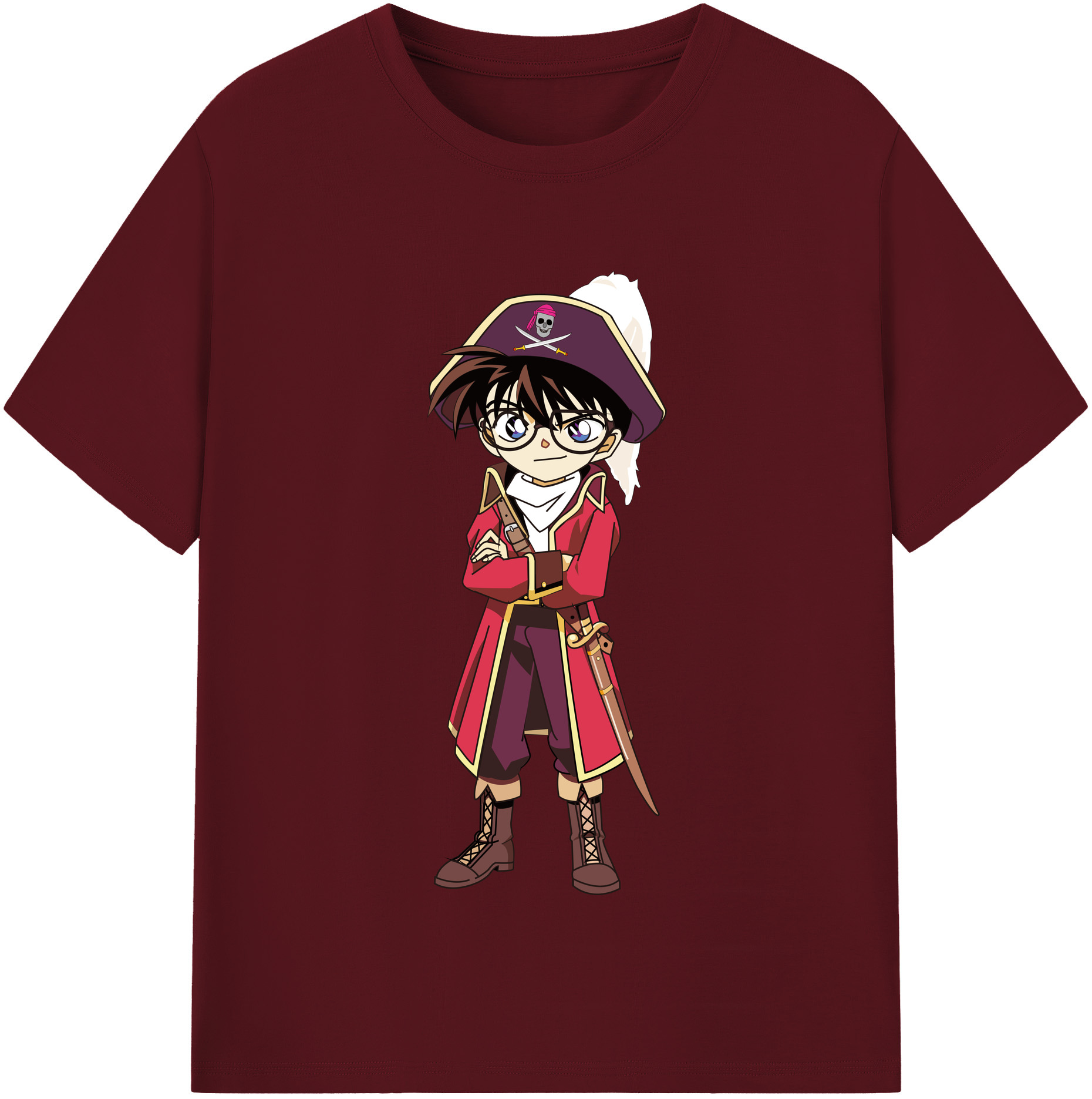 （画像用） 名探偵コナン 江戸川 コナン Detective Conan Conan Edogawa 綿100％半袖Tシャツ（フロントプリント）